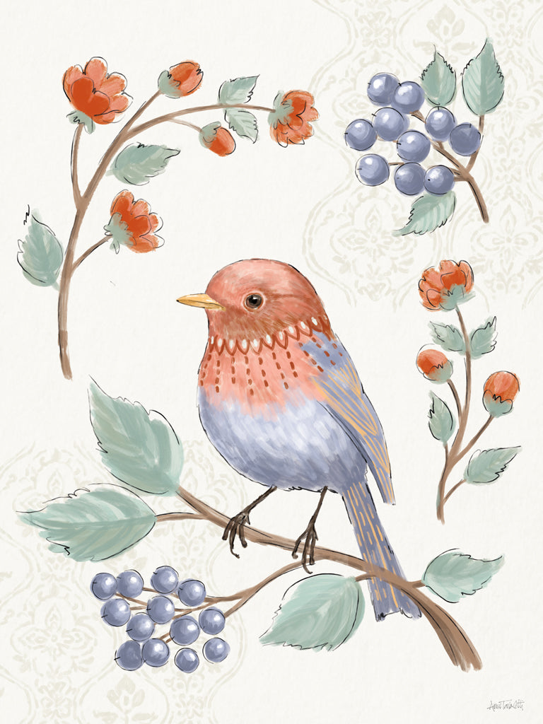 Reproduction of Songbird Melody II by Anne Tavoletti - Wall Decor Art