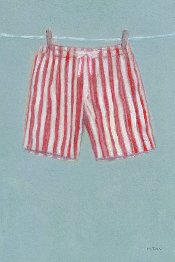 Reproduction of Striped Swimsuit I by Maria Titan - Wall Decor Art