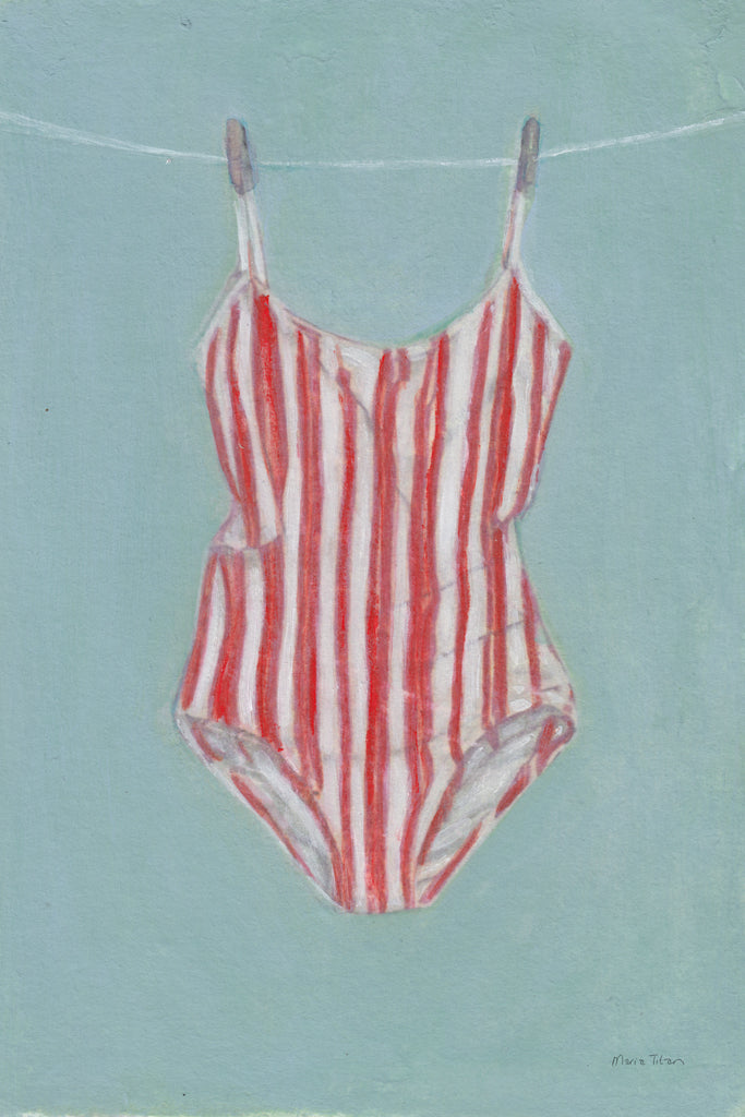 Reproduction of Striped Swimsuit II by Maria Titan - Wall Decor Art