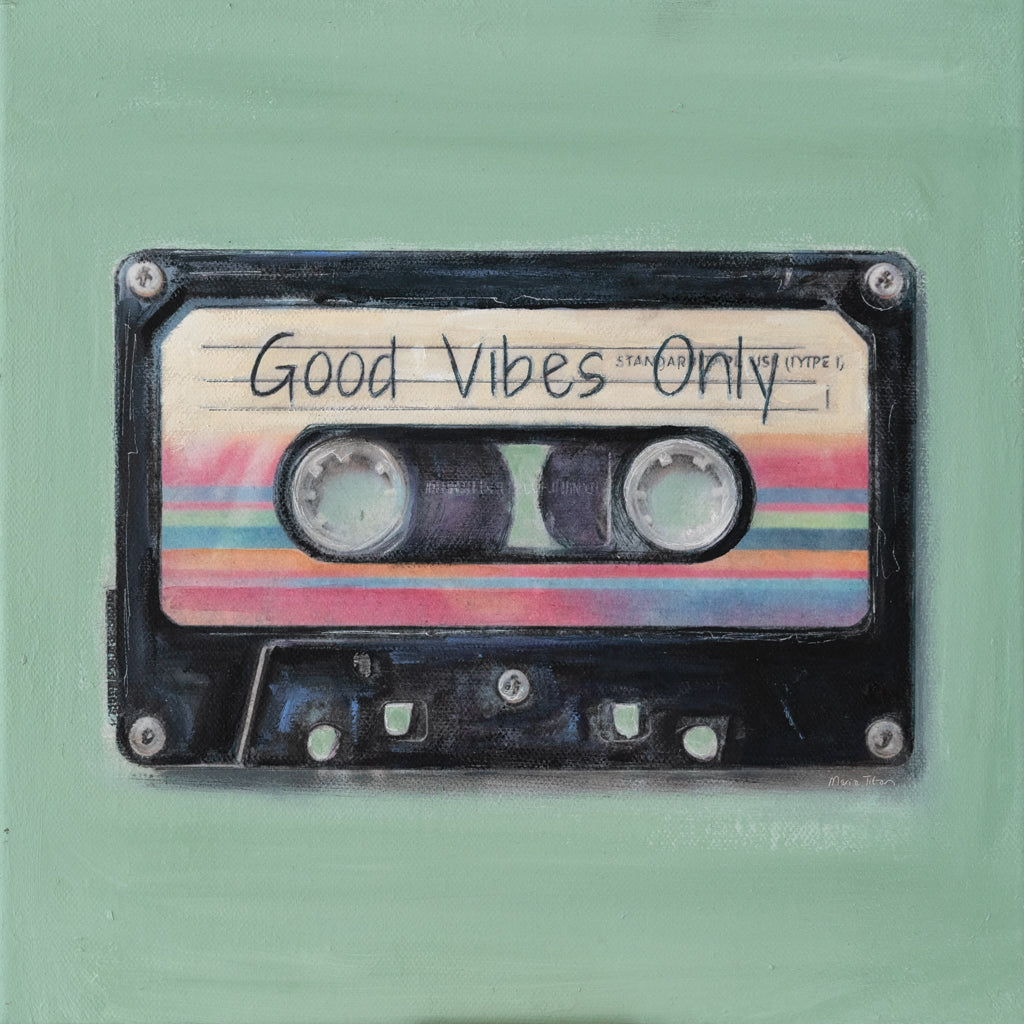 Reproduction of Good Vibes Only Casette by Maria Titan - Wall Decor Art