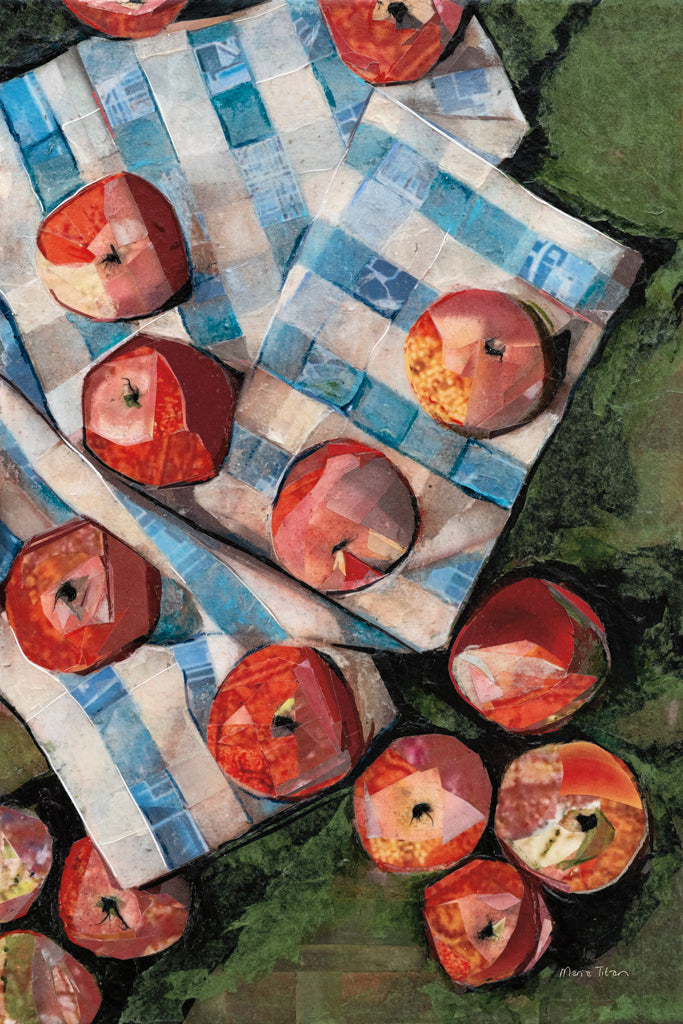 Reproduction of Red Apple Collage by Maria Titan - Wall Decor Art