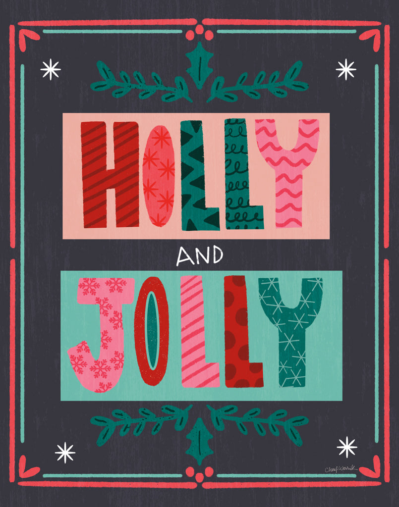 Reproduction of Happy Holly Days Holly Jolly by Cheryl Warrick - Wall Decor Art