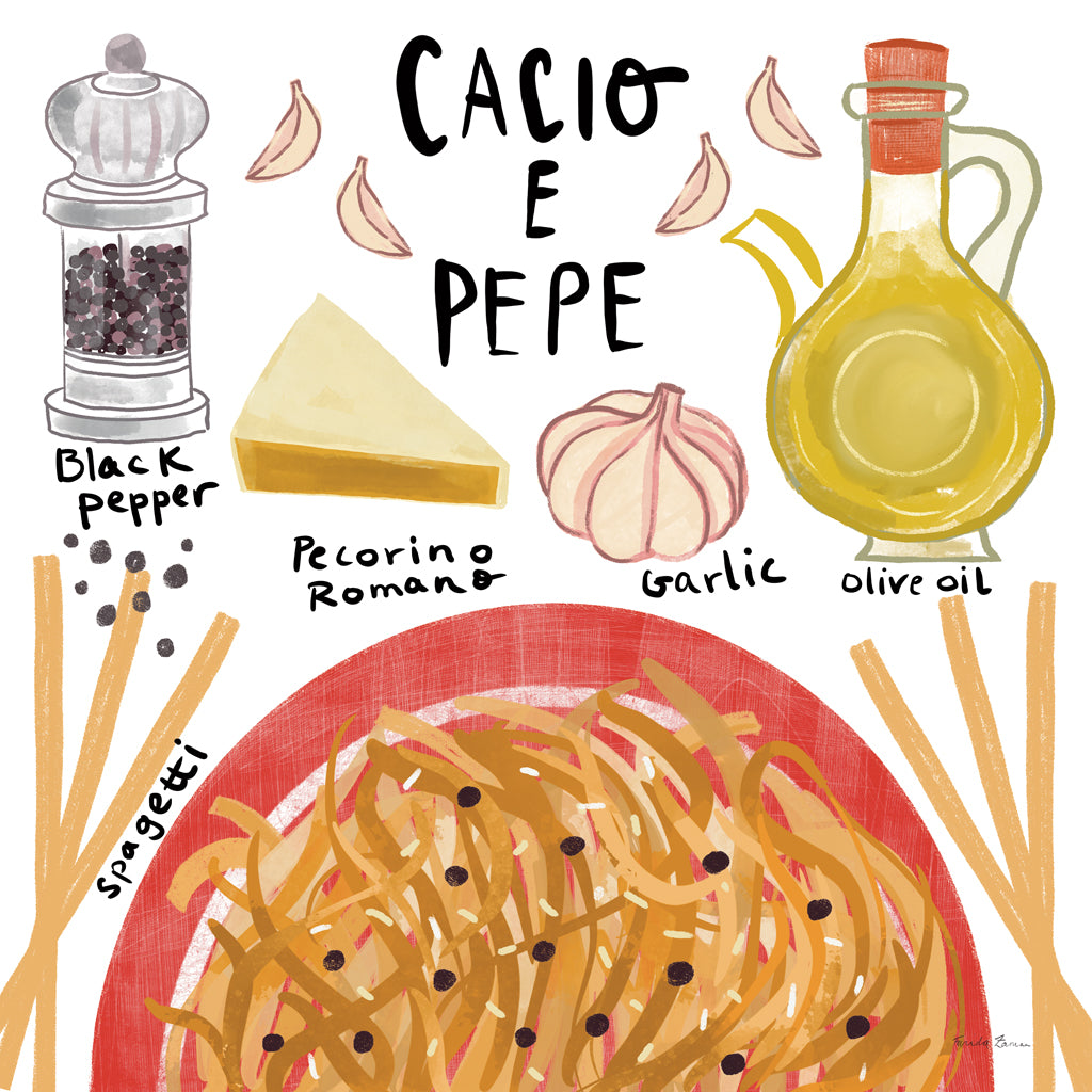 Reproduction of Pasta Italiana XXV by Farida Zaman - Wall Decor Art
