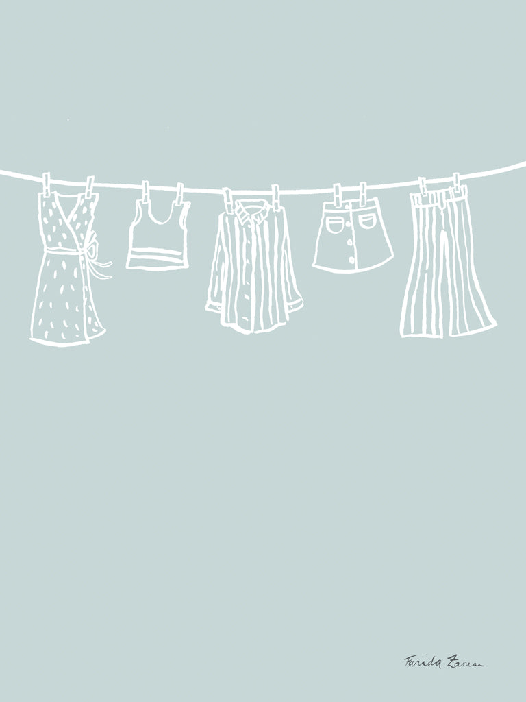 Reproduction of Laundry Day II by Farida Zaman - Wall Decor Art