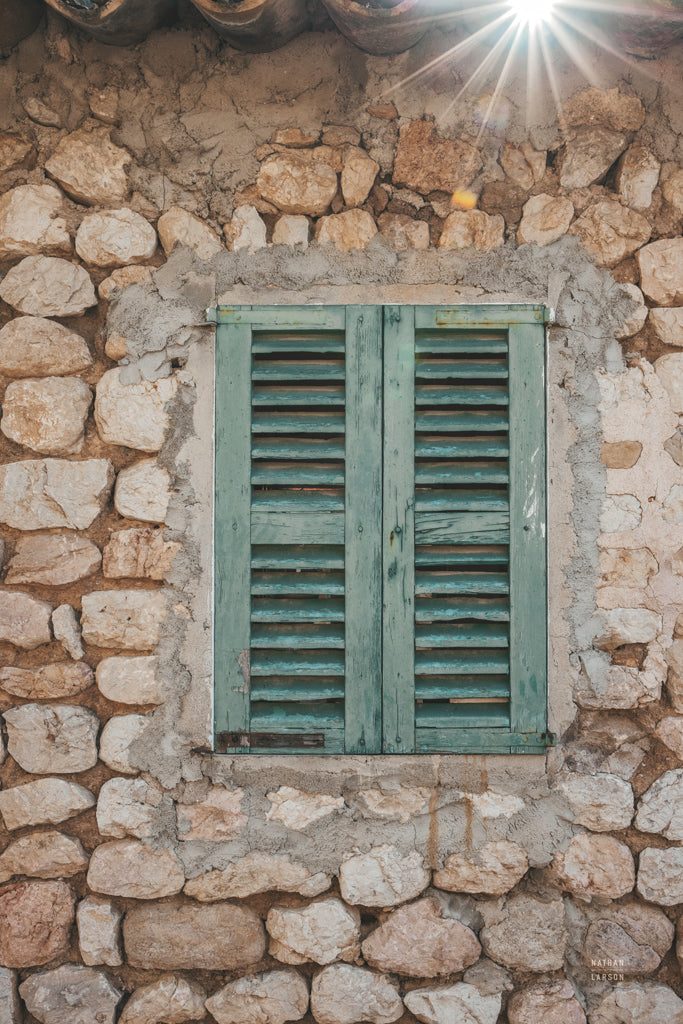 Reproduction of Spanish Shutters by Nathan Larson - Wall Decor Art