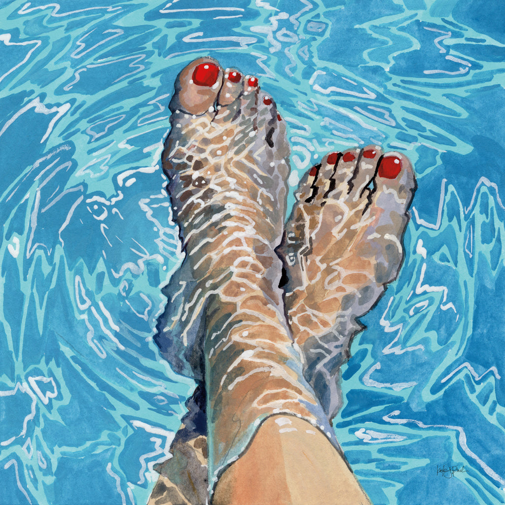 Reproduction of Poolside by Kate Jarvik Birch - Wall Decor Art
