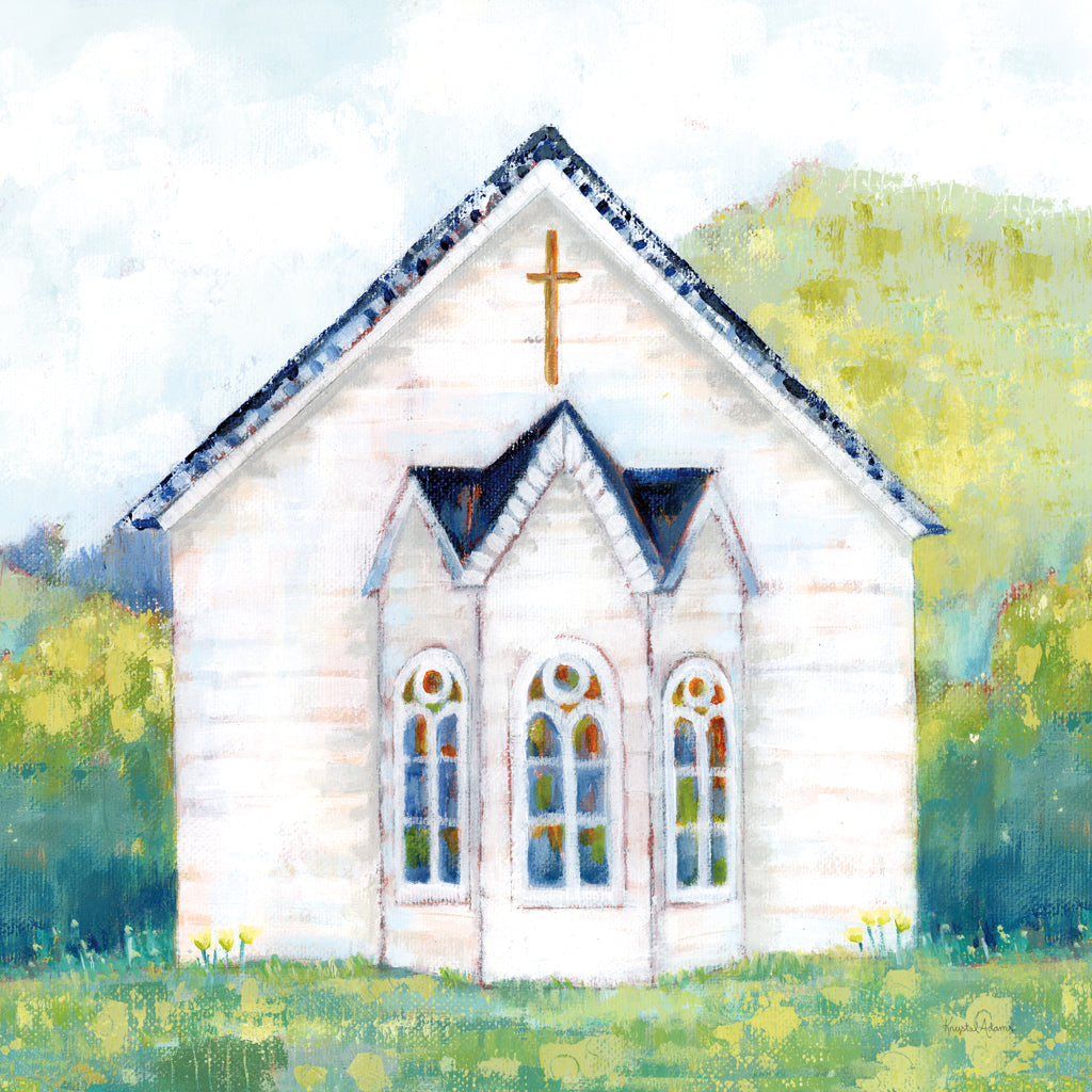 Reproduction of Church in the Wood by Krystal Adams - Wall Decor Art