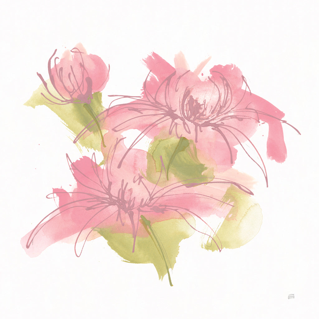 Reproduction of Clay Florals I by Chris Paschke - Wall Decor Art
