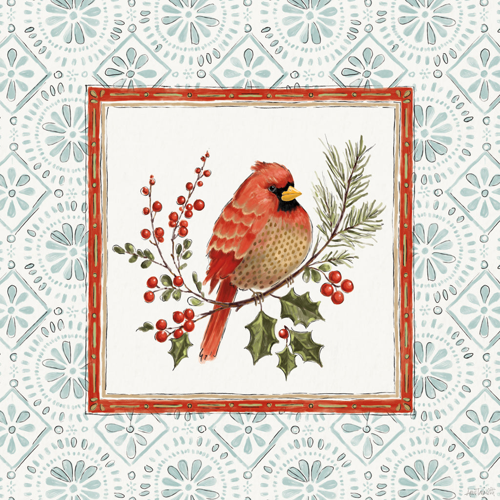 Reproduction of Holiday Feathers I by Anne Tavoletti - Wall Decor Art