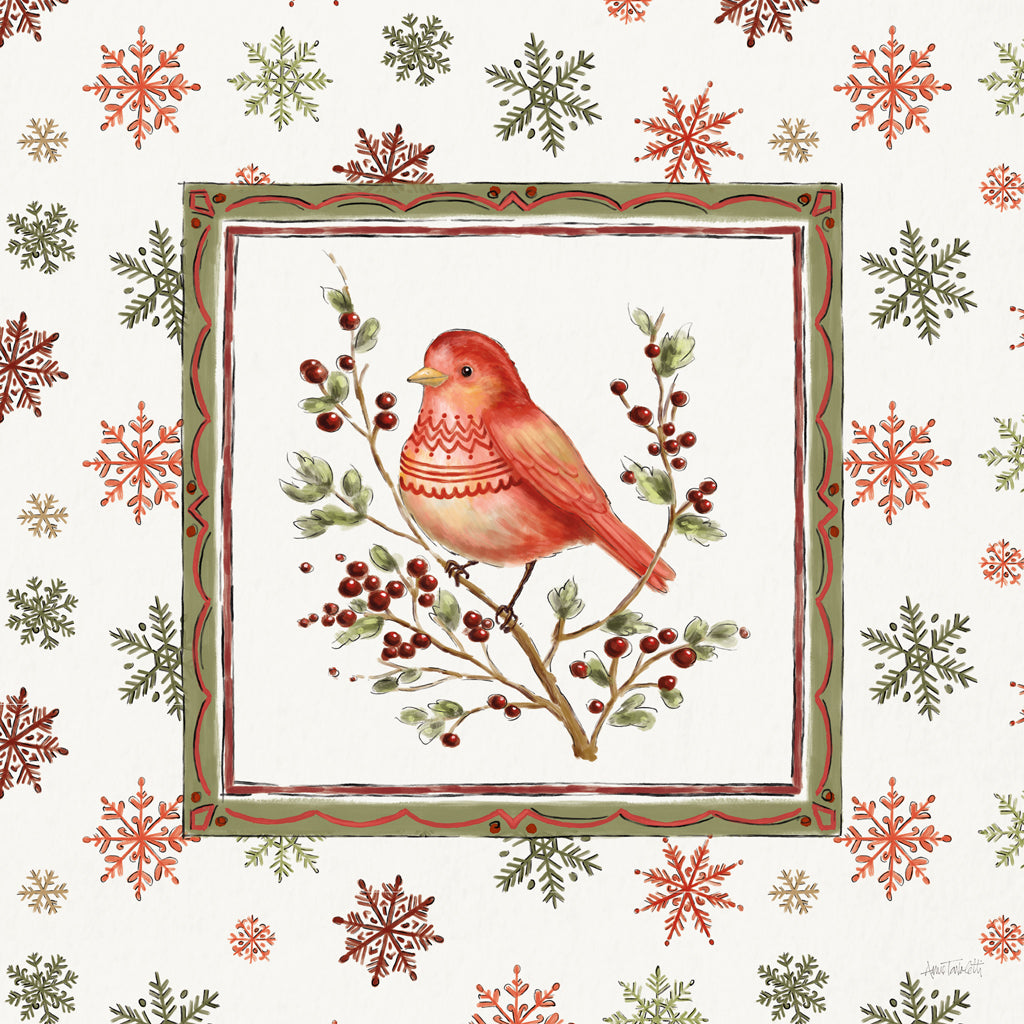 Reproduction of Holiday Feathers II by Anne Tavoletti - Wall Decor Art