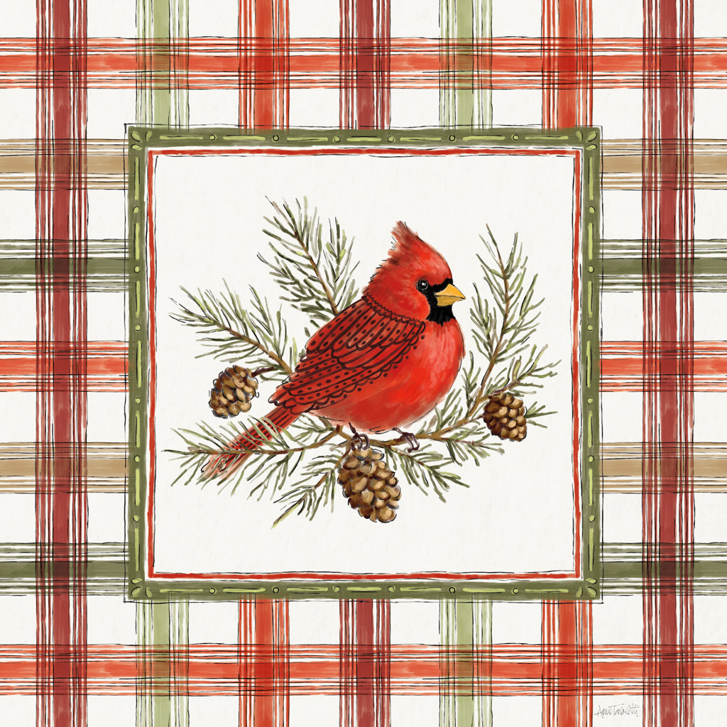 Reproduction of Holiday Feathers III by Anne Tavoletti - Wall Decor Art
