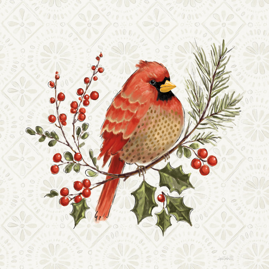 Reproduction of Holiday Feathers VII by Anne Tavoletti - Wall Decor Art