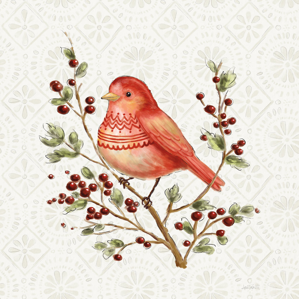 Reproduction of Holiday Feathers VIII by Anne Tavoletti - Wall Decor Art