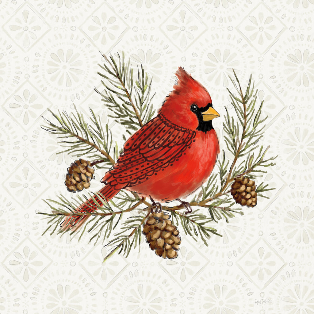 Reproduction of Holiday Feathers IX by Anne Tavoletti - Wall Decor Art