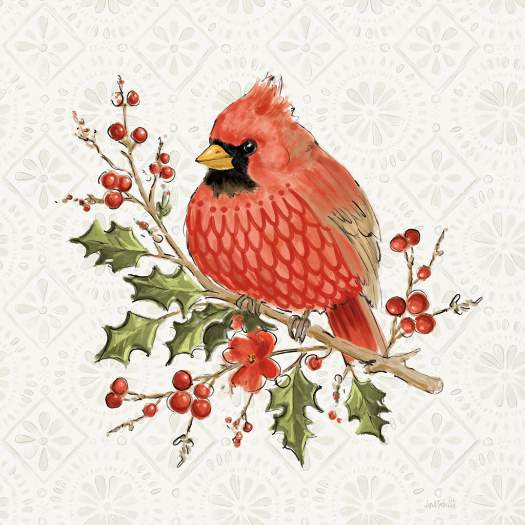 Reproduction of Holiday Feathers X by Anne Tavoletti - Wall Decor Art