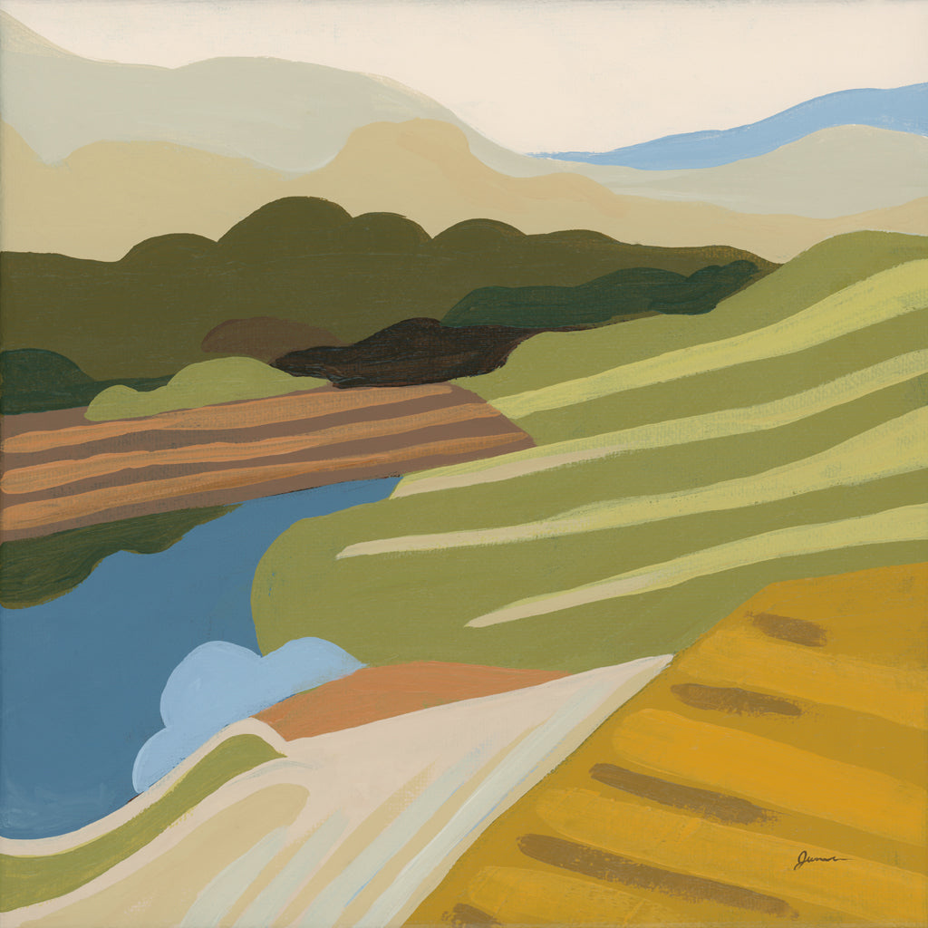 Reproduction of Field Patterns I by June Erica Vess - Wall Decor Art