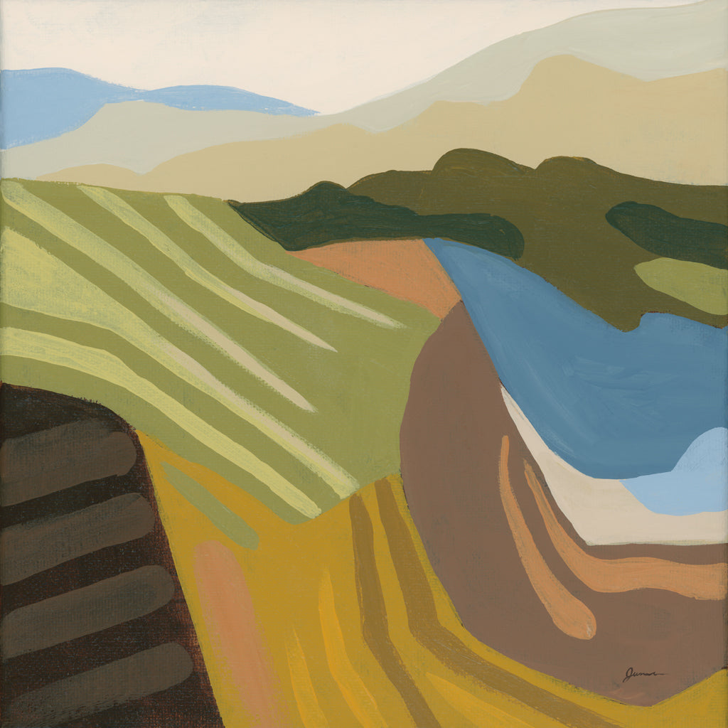 Reproduction of Field Patterns II by June Erica Vess - Wall Decor Art