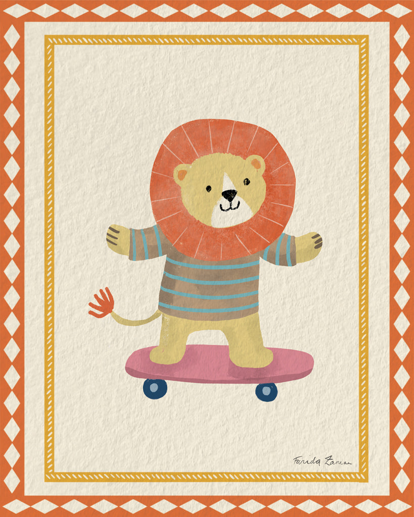 Reproduction of Fun Lion by Farida Zaman - Wall Decor Art