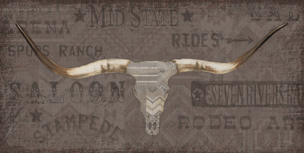 Reproduction of Longhorns Taupe I by Wellington Studio - Wall Decor Art