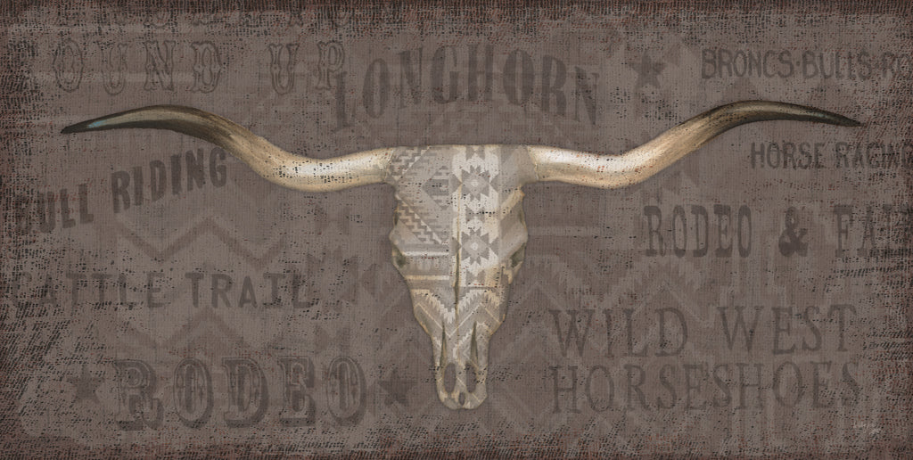 Reproduction of Longhorns Taupe II by Wellington Studio - Wall Decor Art