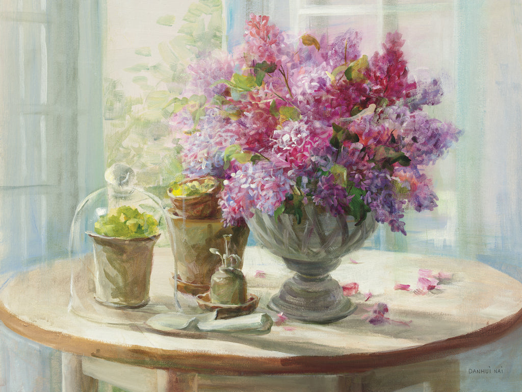Reproduction of Lilacs Still Life by Danhui Nai - Wall Decor Art