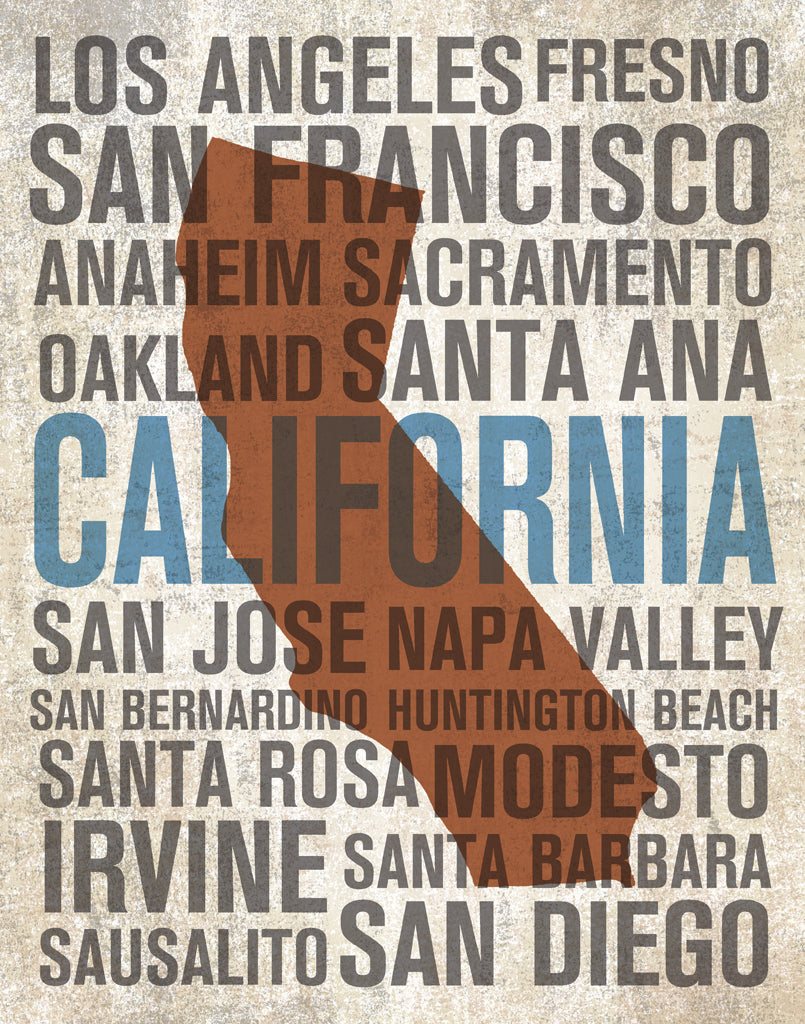 Reproduction of California by Michael Mullan - Wall Decor Art