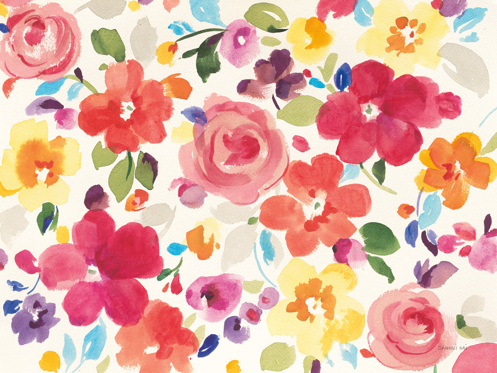 Reproduction of Popping Florals by Danhui Nai - Wall Decor Art