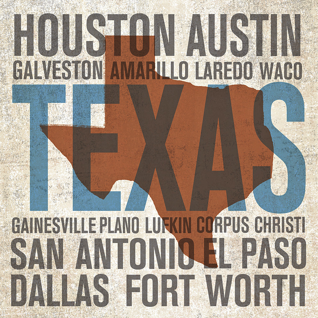 Reproduction of Texas v2 by Michael Mullan - Wall Decor Art