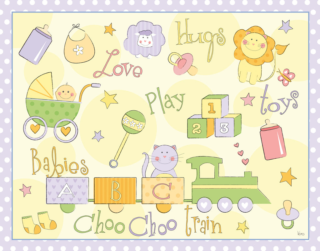 Reproduction of Toys and Hugs I by Veronique Charron - Wall Decor Art