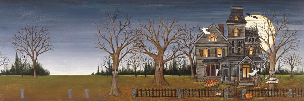 Reproduction of Haunted House by David Carter Brown - Wall Decor Art