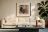 Sam by Carol Rowan. Displayed in a glass frame with matte in a clean modern living room. Available as an archival giclee rolled canvas, fine art paper, or poster print. SKU 8165a.