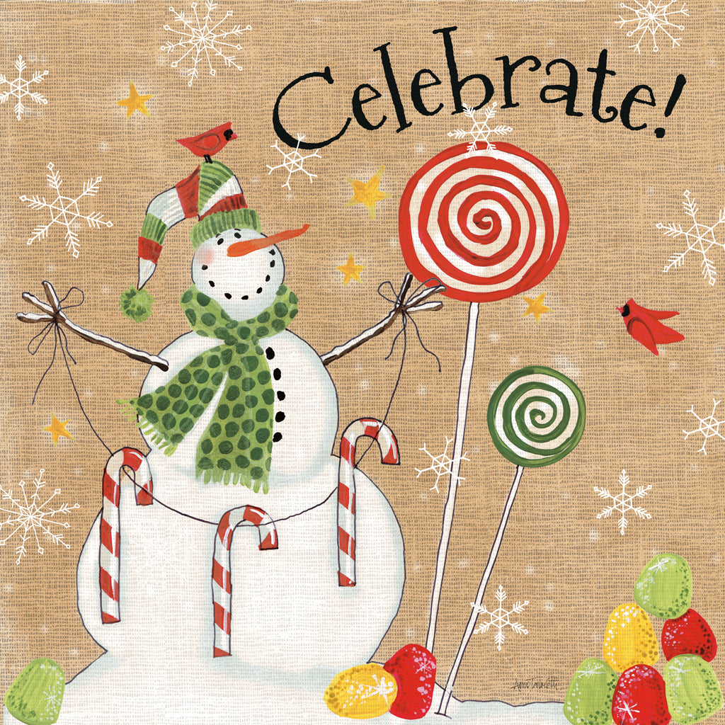 Reproduction of Sweet Snowmen I by Anne Tavoletti - Wall Decor Art