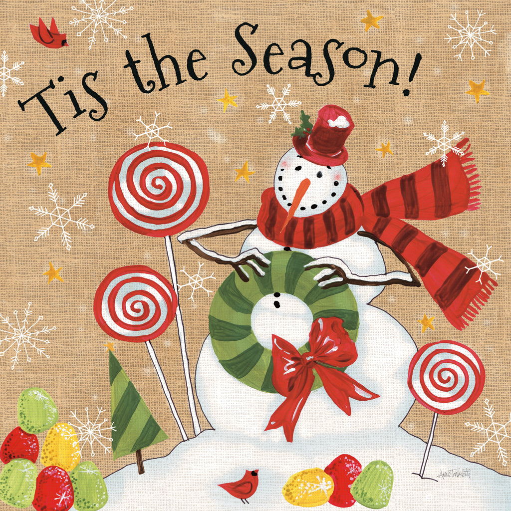 Reproduction of Sweet Snowmen III by Anne Tavoletti - Wall Decor Art