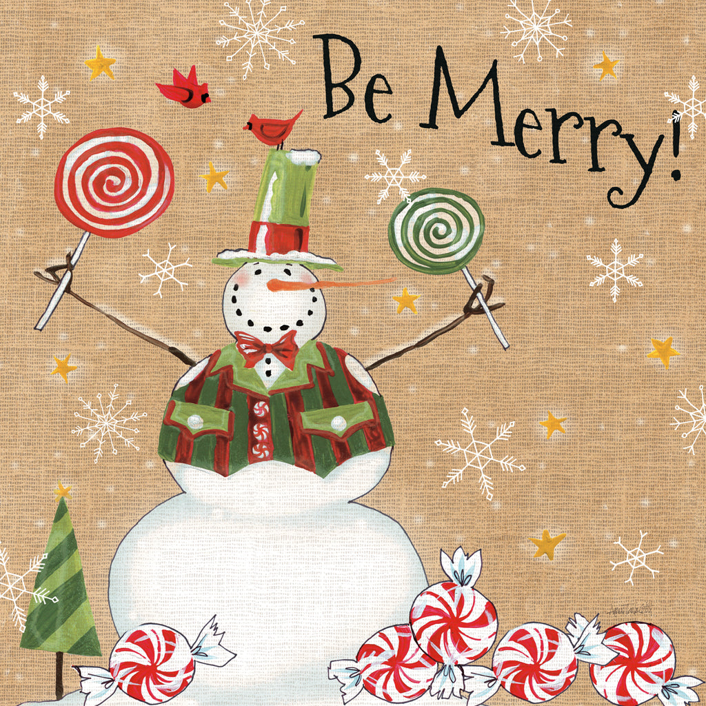 Reproduction of Sweet Snowmen IV by Anne Tavoletti - Wall Decor Art