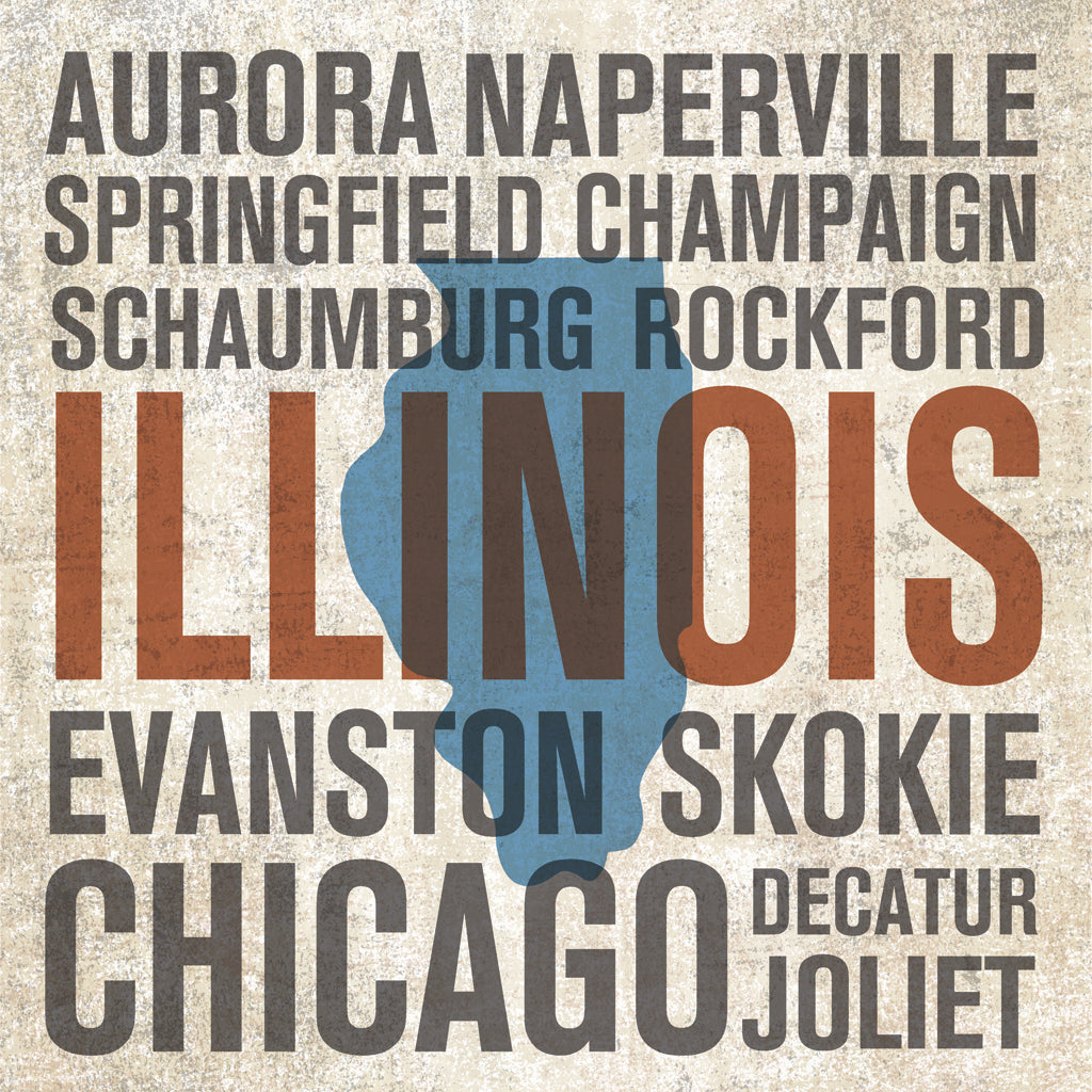 Reproduction of Illinois v2 by Michael Mullan - Wall Decor Art