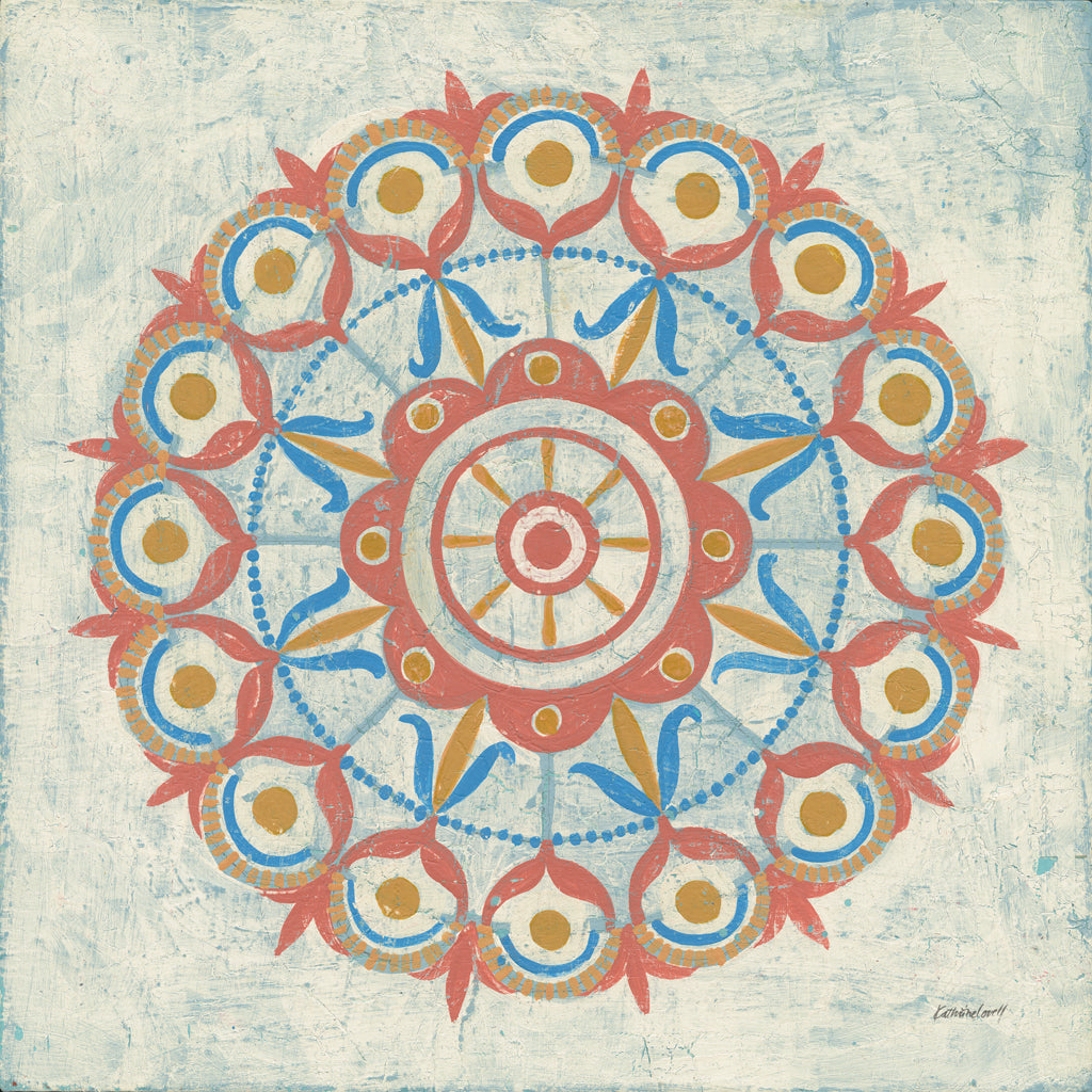 Reproduction of Lakai Circle V Taupe by Kathrine Lovell - Wall Decor Art