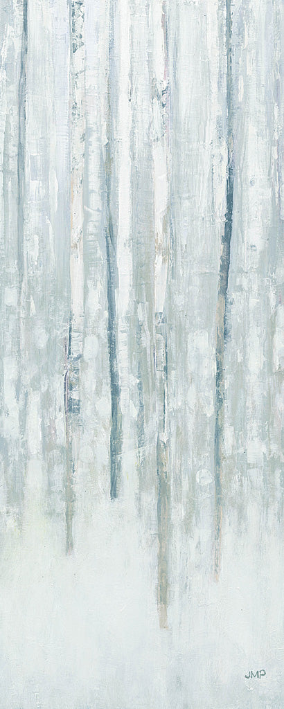 Reproduction of Birches in Winter Blue Gray Panel II by Julia Purinton - Wall Decor Art