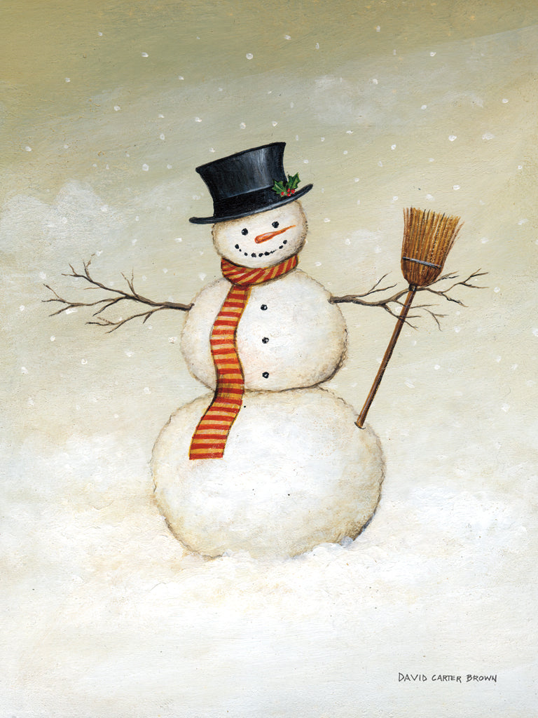 Reproduction of Deck The Halls Snowman by David Carter Brown - Wall Decor Art