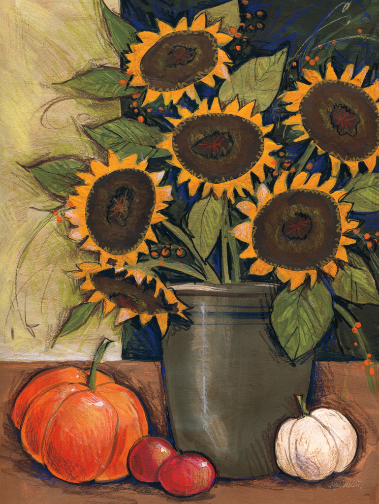 Reproduction of Sunflower Crock by Anne Tavoletti - Wall Decor Art