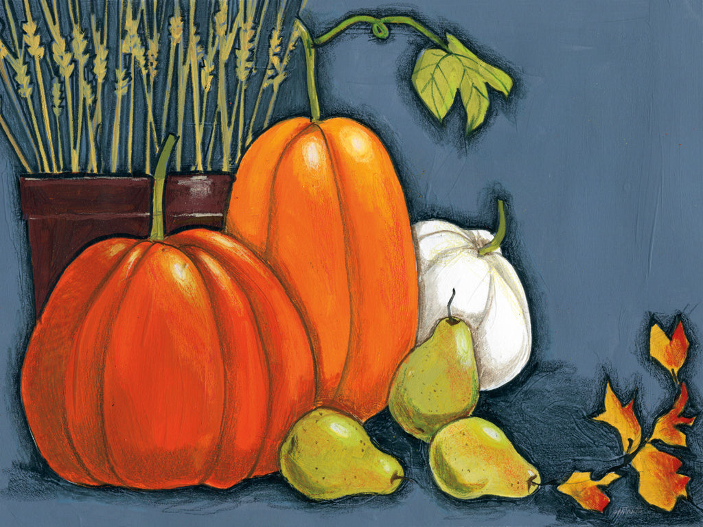 Reproduction of Wheat and Pumpkins by Anne Tavoletti - Wall Decor Art