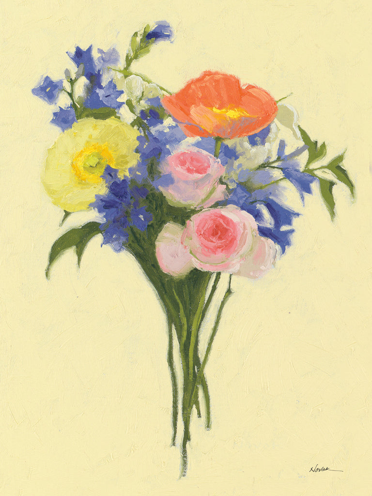 Reproduction of Periwinkle Nosegay III by Shirley Novak - Wall Decor Art