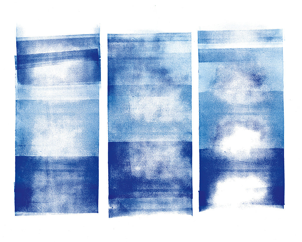 Reproduction of Blue Geometric Abstract I by Wild Apple Portfolio - Wall Decor Art