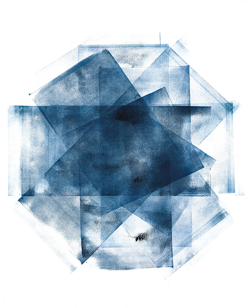 Reproduction of Blue Geometric Abstract II by Wild Apple Portfolio - Wall Decor Art