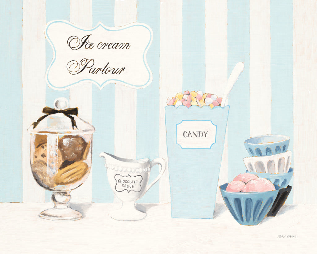 Reproduction of Parlour Shoppe Ice Cream Parlour by Marco Fabiano - Wall Decor Art