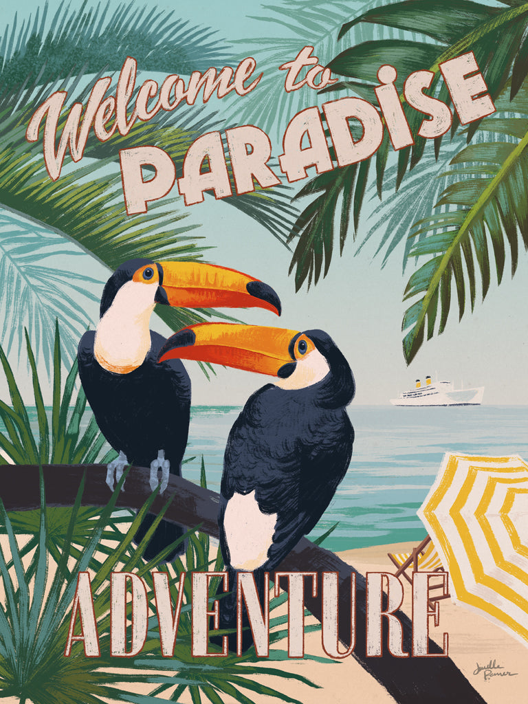 Reproduction of Welcome to Paradise II by Janelle Penner - Wall Decor Art