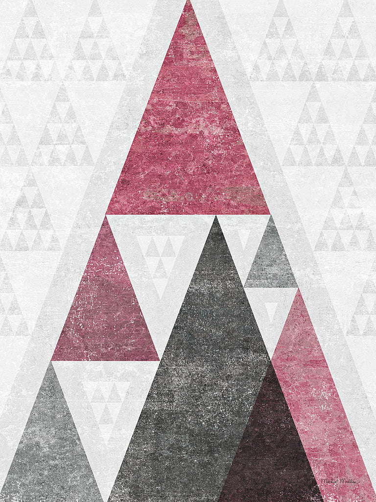 Reproduction of Mod Triangles III Soft Pink by Michael Mullan - Wall Decor Art