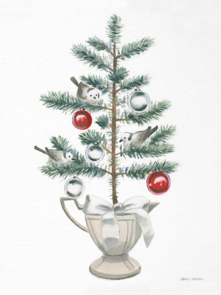 Reproduction of White Christmas Tree by Marco Fabiano - Wall Decor Art