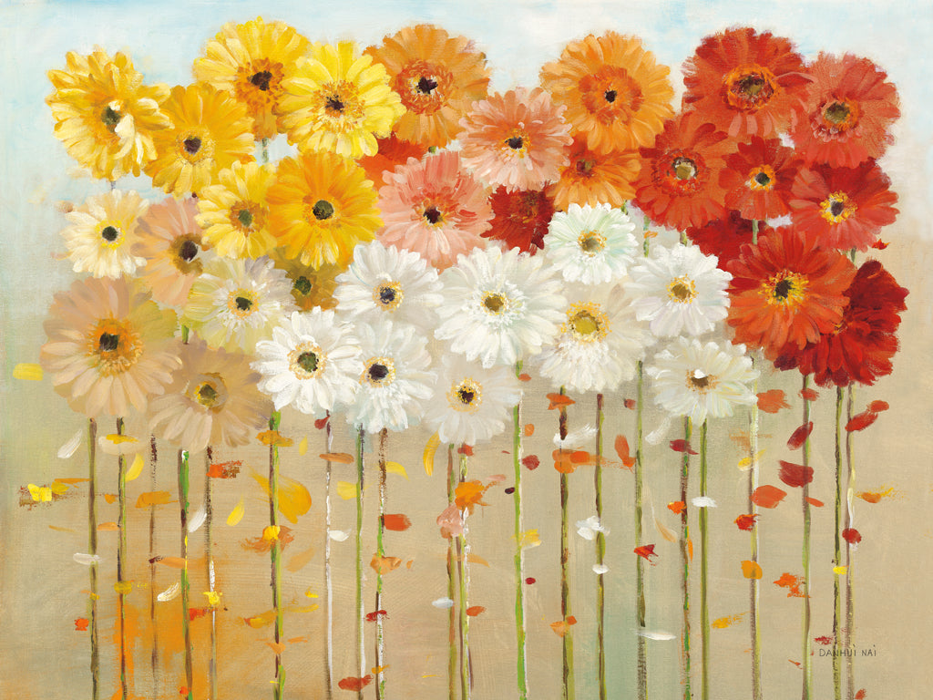 Reproduction of Daisies Fall by Danhui Nai - Wall Decor Art