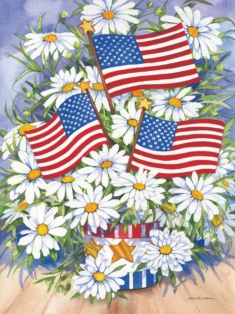 Reproduction of American Flags by Kathleen Parr McKenna - Wall Decor Art