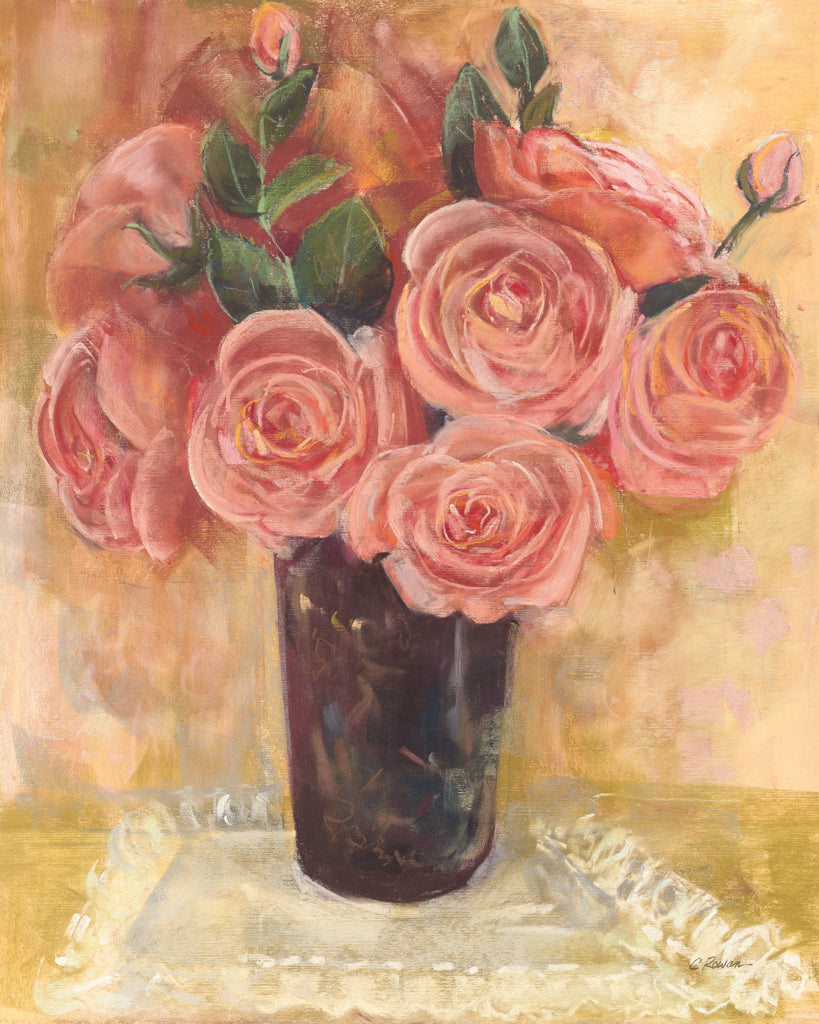 Reproduction of Coral Roses by Carol Rowan - Wall Decor Art
